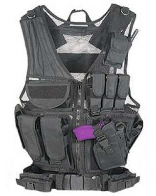 Global Military Gear Tactical Vest - Black GM-TV1