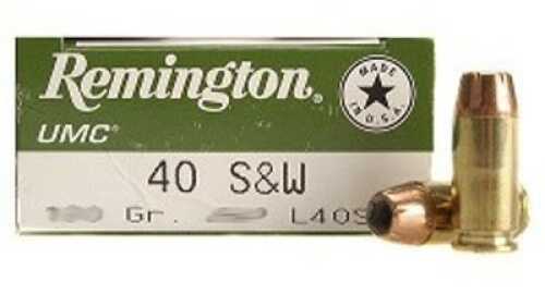 40 S&W 50 Rounds Ammunition Remington 165 Grain Full Metal Jacket