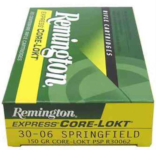 30-06 <span style="font-weight:bolder; ">Springfield</span> 20 Rounds Ammunition Remington 150 Grain Soft Point