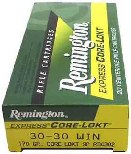 30-30 <span style="font-weight:bolder; ">Winchester</span> 20 Rounds Ammunition Remington 170 Grain Soft Point