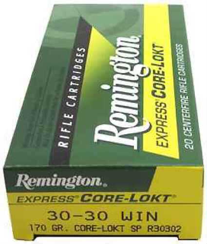 30-30 Winchester 20 Rounds Ammunition Remington 170 Grain Soft Point