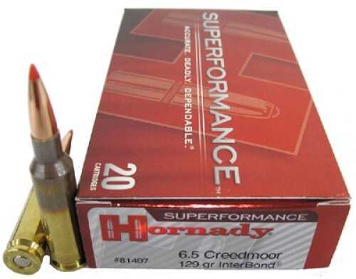 6.5 Creedmoor 20 Rounds Ammunition Hornady 129 Grain Soft Point
