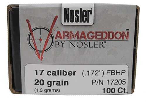 Nosler Varmageddon Bullets 17 Caliber 20 Grains FBHP/100 17205