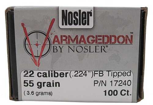 Nosler Varmageddon Bullets 22 Caliber 55 Grains FB Tipped/100 17240