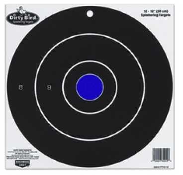 Birchwood Casey Dirty Bird Paper Targets 12" Bulls Eye Splattering (Per 100) 35070