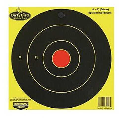 Birchwood Casey Dirty Bird Chartreuse Bull's Eye Target 8", Per 8 35908