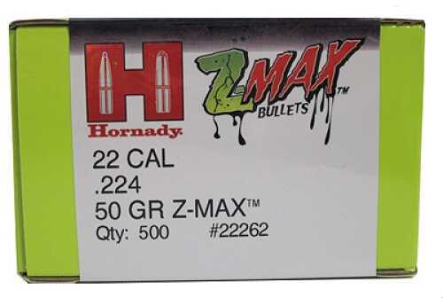 Hornady Z-MAX Reloading Bullets .22 Caliber (.224") 50 Grains (Per 500) 22262