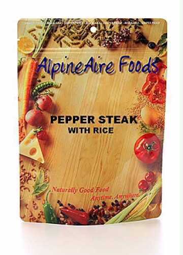 Alpine Aire Foods Pepper Steak w/Rice Serves 2 10402