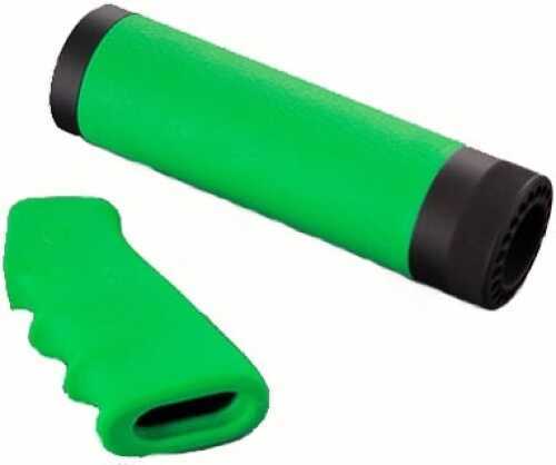 Hogue AR-15/M-16 Kit Overmolded Grip/Forend, Carbine Zombie Green 15019