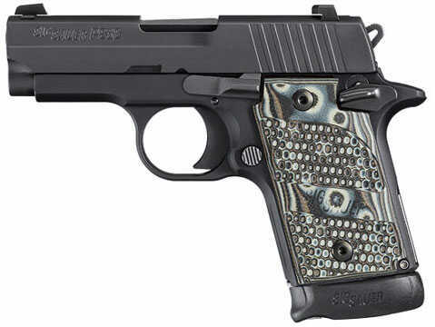 Pistol Sig Sauer P938 9mm Luger 3" Black Gry G10 Grips Nitron Night Sights 7Rd 9389XTMBLKGRYAMBI