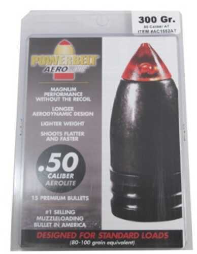 Powerbelt Bullets AeroLite AeroTip 50 Caliber (Per 15) 300 Grains AC1552AT