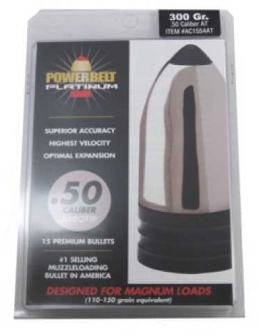 Powerbelt Bullets Platinum AeroTip 50 Caliber (Per 15) 300 Grains AC1554AT