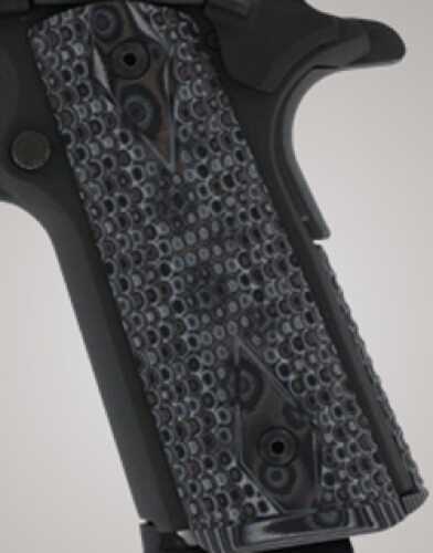 Hogue Colt, 1911 Government Magrip Kit G-10 Piranha Flat Mainspring, G-Mascus Black/Grey 01227-BLKGRY