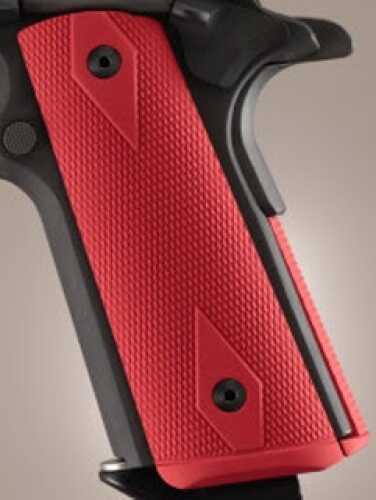 Hogue Colt, 1911 Government Magrip Kit Aluminum Checkered, Flat Mainspring Matte Red Anodized 01252