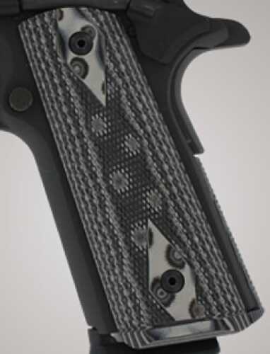 Hogue Colt, 1911 Government Magrip Kit G-10 Checkered Flat Mainspring G-Mascus Black/Grey 01257-BLKGRY