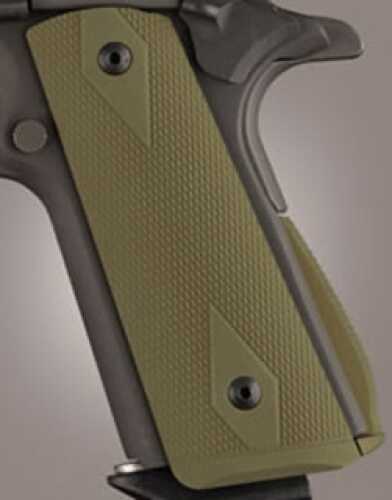Hogue Colt, 1911 Government Magrip Kit Aluminum Checkered Arched Matte Green Anodized 01271