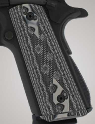 Hogue Colt, 1911 Government Magrip Kit G-10 Checkered Arched G-Mascus Black/Grey 01277-BLKGRY
