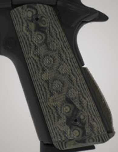 Hogue Colt, 1911 Government Magrip Kit G-10 Checkered Arched G-Mascus Green 01278