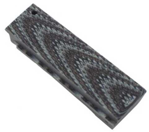 Hogue Colt, 1911 Government Mainspring Housing G-10 Checkered Flat G-Mascus Black/Grey 01357-BLKGRY