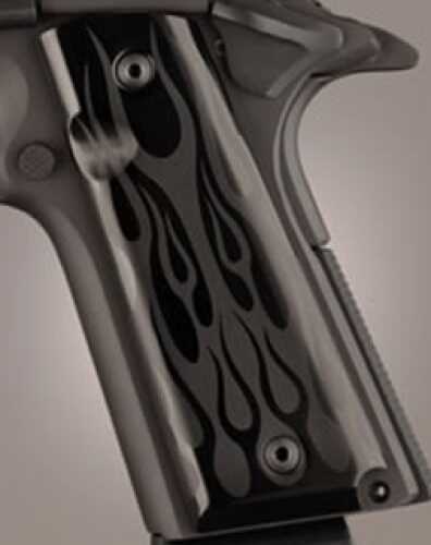 Hogue 1911 Government/Commander 9/32" Thick Grips Aluminum Flame Black Anodized 01420