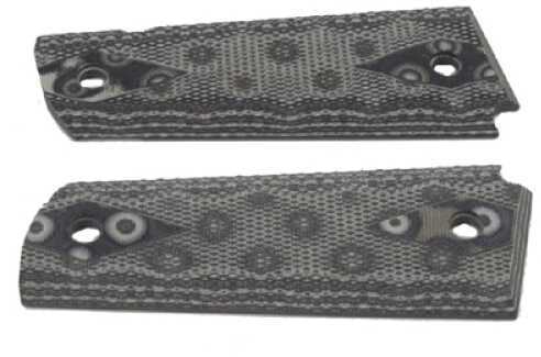 Hogue 1911 Government/Commander 3/16" Thin Grips G-10 Checkered G-Mascus Black/Grey 01477-BLKGRY
