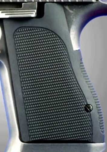 Hogue Desert Eagle Grips Checkered Aluminum Matte Black Anodized 03170