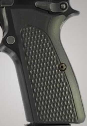 Hogue Browning Hi Power Grips Pirahna G-10 Solid Black 09139