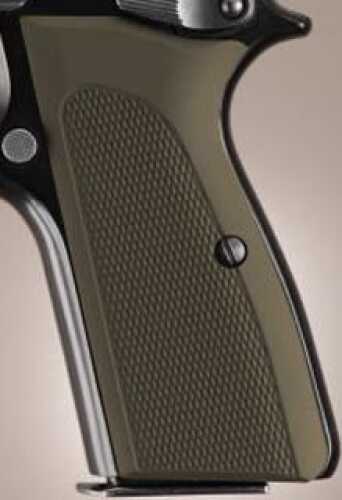 Hogue Browning Hi Power Grips Checkered Aluminum Matte Green Anodized 09171