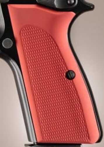 Hogue Browning Hi Power Grips Checkered Aluminum Matte Red Anodized 09172
