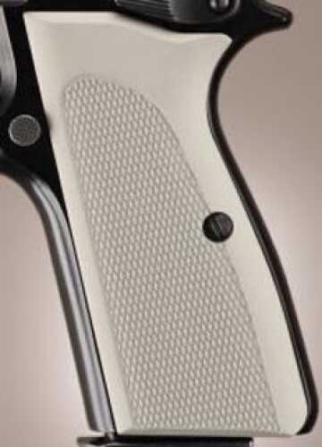 Hogue Browning Hi Power Grips Checkered Aluminum Matte Clear Anodized 09174