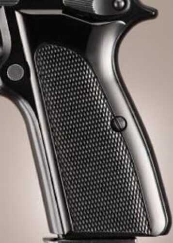 Hogue Browning Hi Power Grips Checkered Aluminum Brushed Gloss Black Anodized 09176
