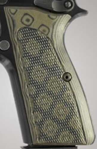 Hogue Browning Hi Power Grips Checkered G-10 G-Mascus Green 09178