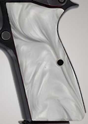 Click to see larger image. Hogue Browning Hi Power Grips White Pearl 09318