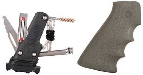 Hogue AR-15 Rubber Grip w/Samson Field Survival Kit Olive Drab Green 15013