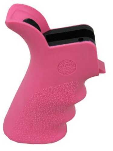 Hogue AR-15 Rubber Grip Beavertail w/Finger Grooves Pink 15027