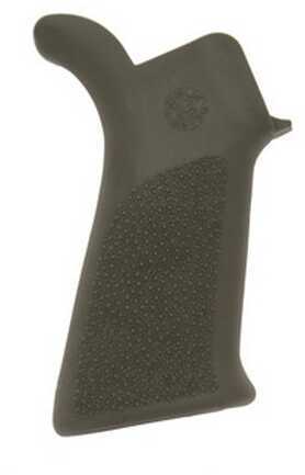 Hogue AR-15 Rubber Grip Beavertail No Finger Grooves Olive Drab Green 15031