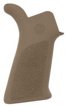 Hogue AR-15 Rubber Grip Beavertail No Finger Grooves Desert Tan 15033