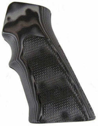 Hogue AR-15 Extreme Grips Checkered G-10 G-Mascus Black/Grey 15177-BLKGRY