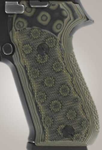 Hogue Sig P220 American Grips Checkered G-10 G-Mascus Green 20178