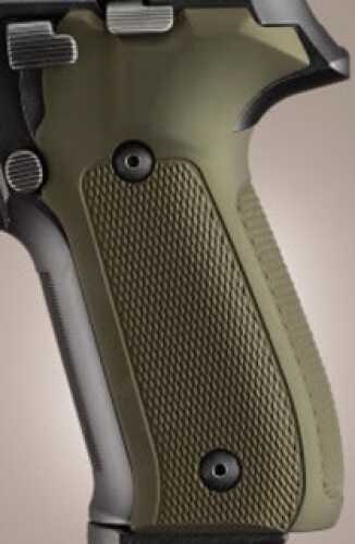 Hogue Sig P226 Grips Checkered Aluminum Matte Green Anodized 26171
