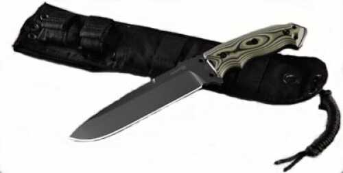 Hogue EXF01 7" Fixed Drop Point Blade Black Kote G-10 G-Mascus Green 35158