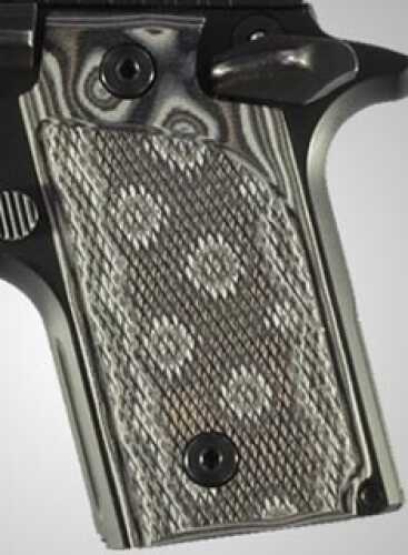 Hogue Sig P238 Grips Checkered G-10 G-Mascus Black/Grey 38177-BLKGRY