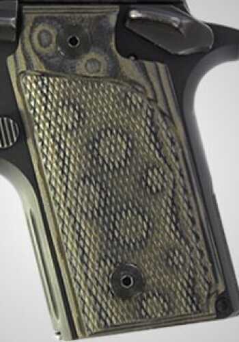 Hogue Sig P238 Grips Checkered G-10 G-Mascus Green 38178