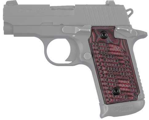 Hogue Sig P238 Grips Pirahna G-10 G-Mascus Red Lava 38639