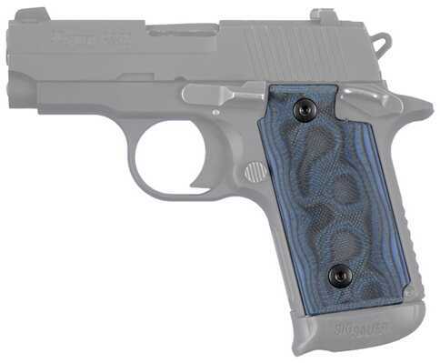 Hogue Sig P238 Grips Pirahna G-10 G-Mascus Blue Lava 38668
