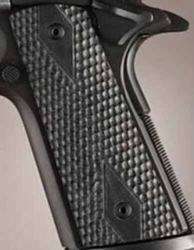 Hogue Colt & 1911 Government S&A Mag Well Grips Piranha G-10 Solid Black 45129