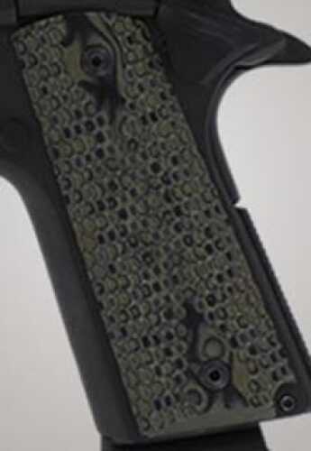 Hogue Colt & 1911 Government Grips Piranha G-10 G-Mascus Green 45138
