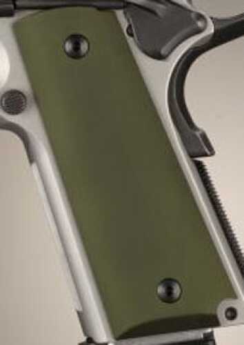 Hogue Colt & 1911 Government Grips Aluminum Matte Green Anodized 45161