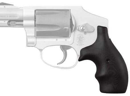 Hogue S&W J Frame Round Butt Grip Bantam G-10 Solid Black 61169