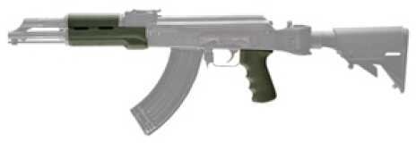 Hogue AK-47 Rubber Grip Standard w/Forend Olive Drab Green 74208